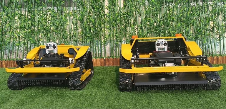 Meet the future of lawn care – Vigorun radio controlled track grass cutter machin!