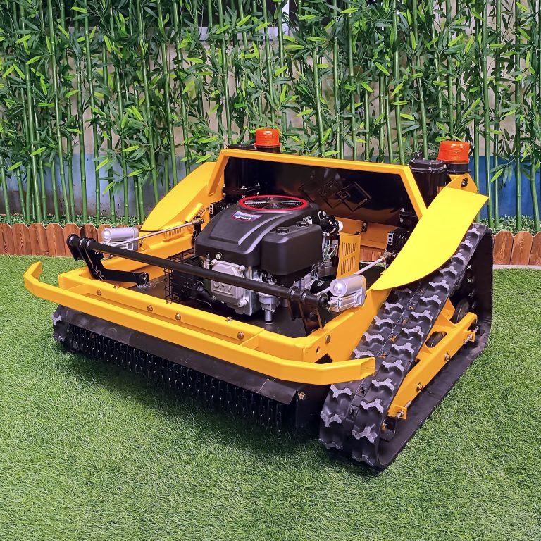 remotely controlled track-mounted grass trimming machine– Smarter, Safer, and More Fun Lawn Care