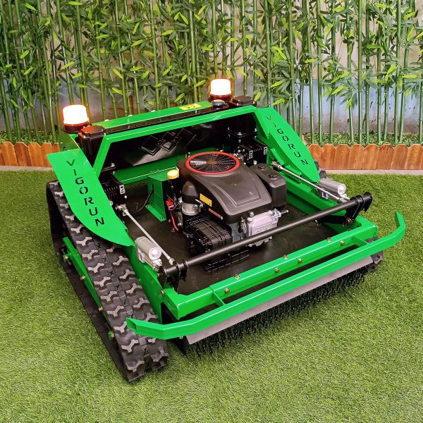 Green Remote Control Rubber Track Brush Mower (VTLM800) - Image 2