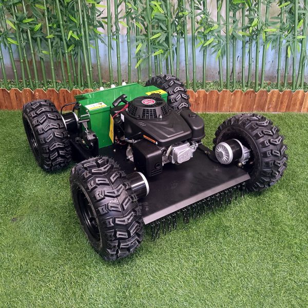 Green Wireless 4WD Robotic Lawn Mower (VTW550-90) With Tubeless Tires - Image 2