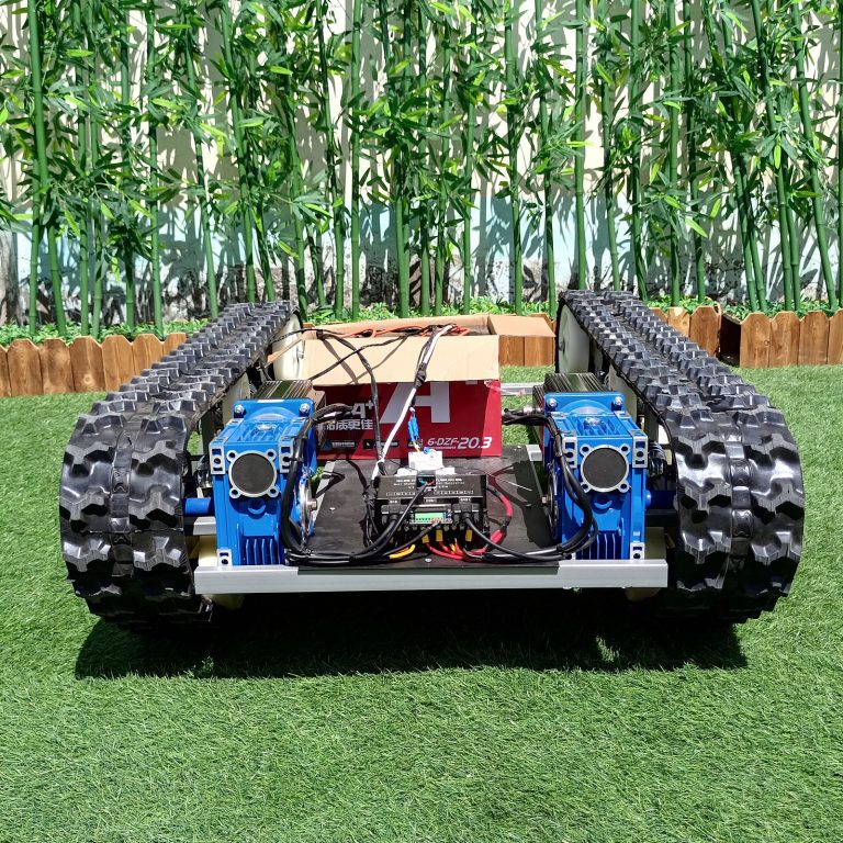 Best remotely controlled track-mounted grass trimming machine for sale made by Vigorun Tech