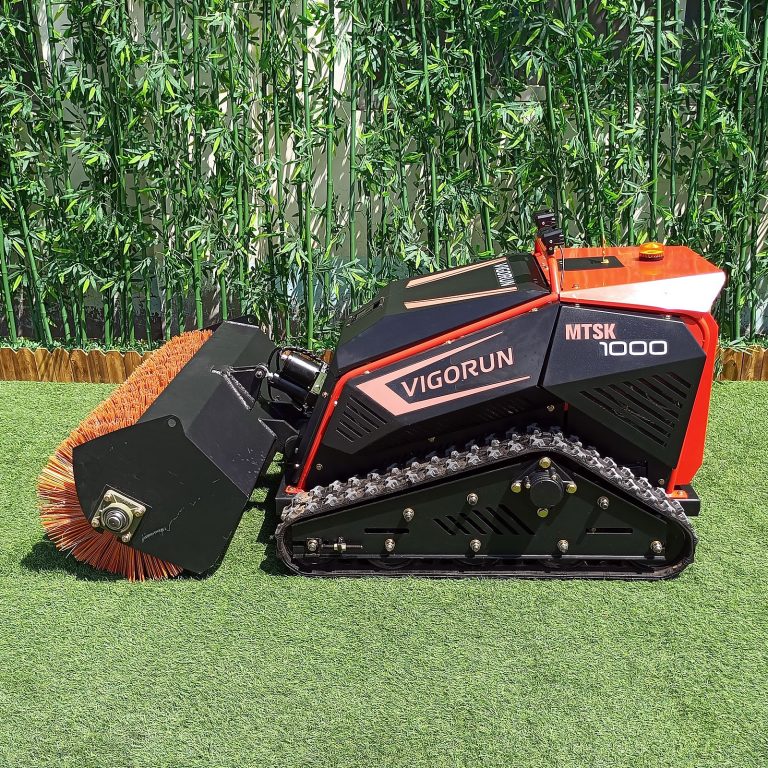 Safety in the first place – wireless radio control wheeled weed reaper made by Vigorun Tech