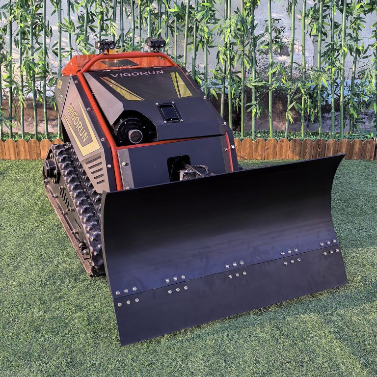 Vigorun remote controlled rubber track flail mower made by Vigorun Tech