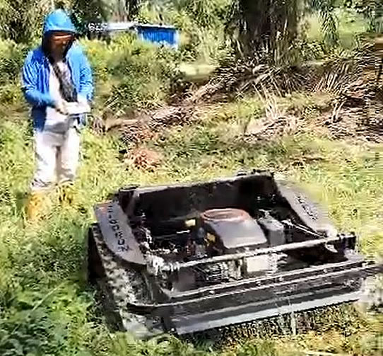 Safety-first & Performance-focused: radio controlled crawler mowing robot